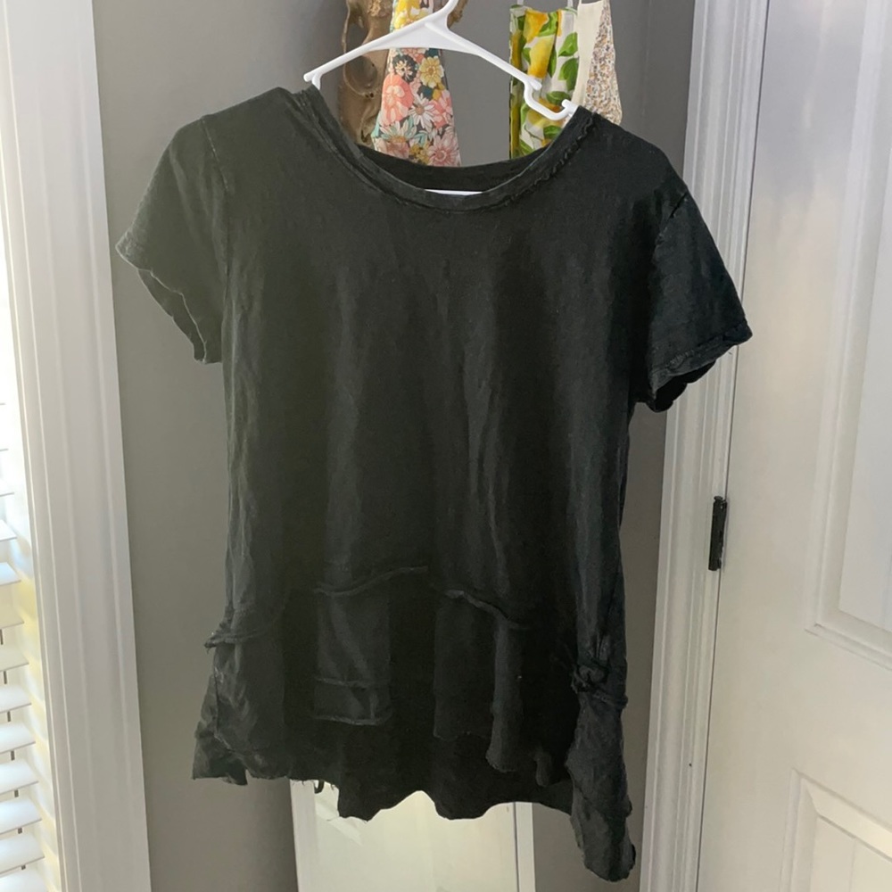 Black True craft ruffled shirt